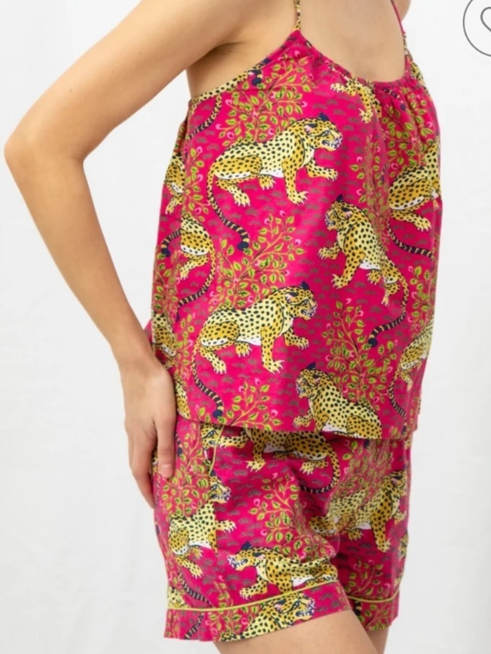Print Fresh Cami Shorts Set in Bagheera